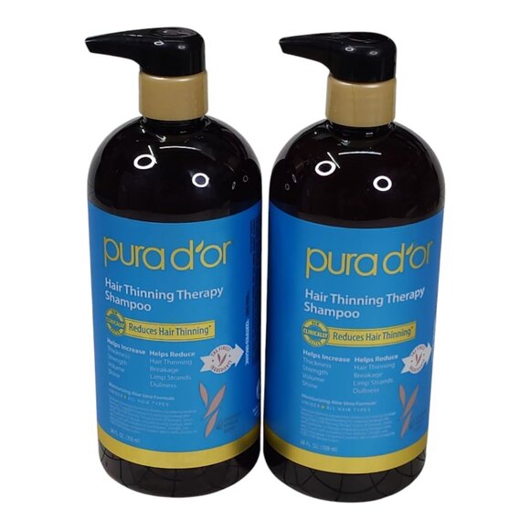 PURA D'OR Other - PURA D'OR Dor 2x LAVENDER VANILLA Hair Thinning Therapy Shampoo JUMBO sz 24 oz